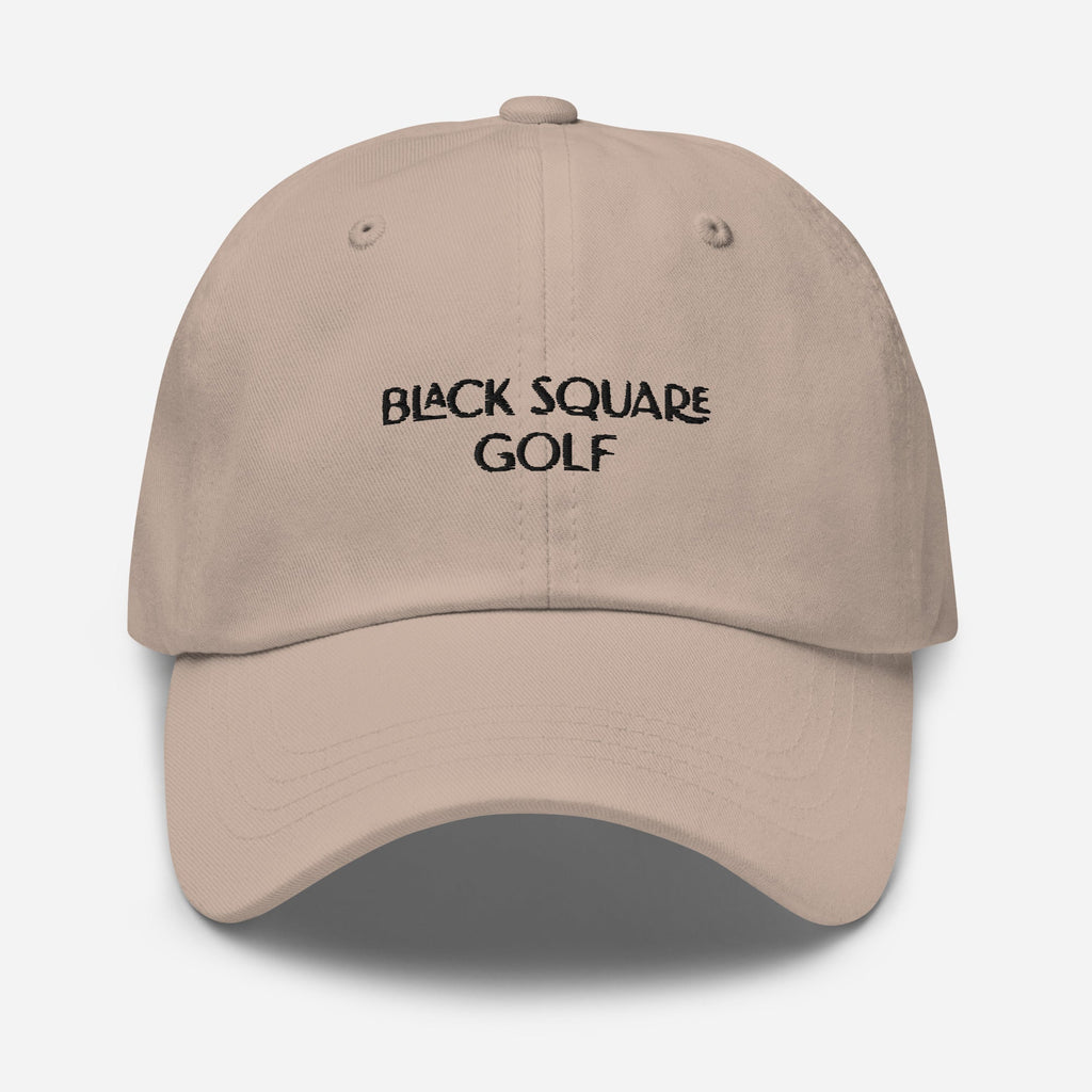 Black Square Golf Classic Dad hat - Stone -