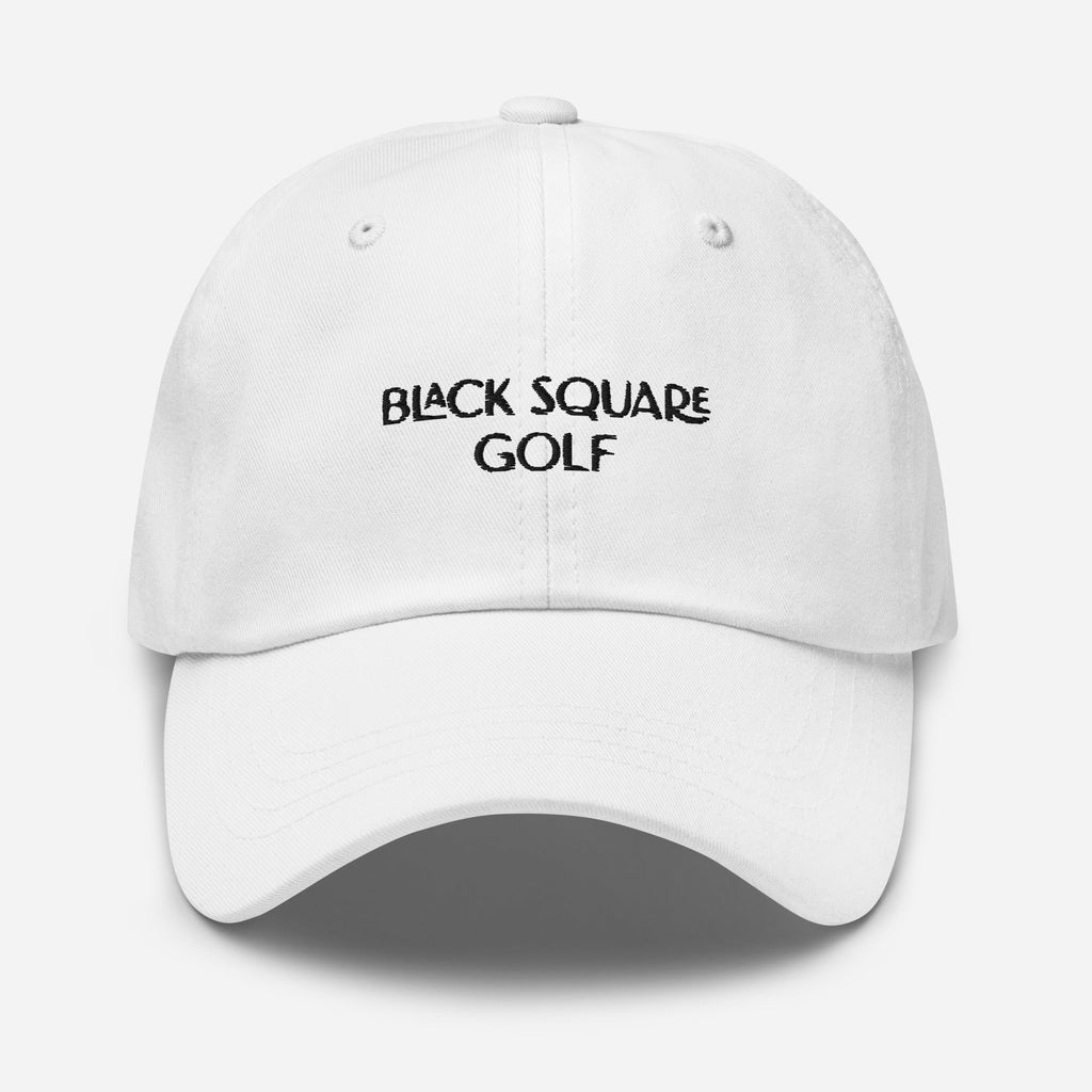 Black Square Golf Classic Dad hat - White -