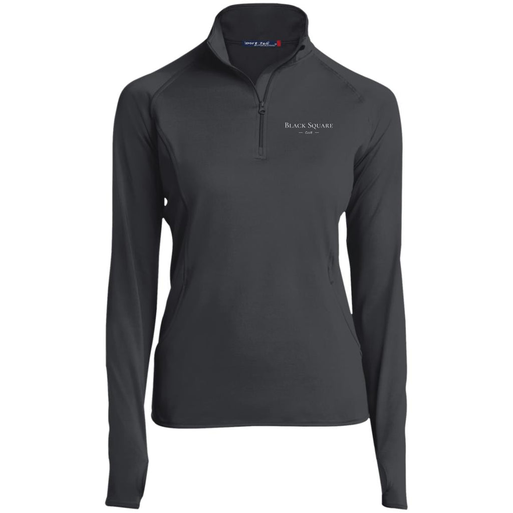 Black Square Golf Ladies' 1/2 Zip Performance Pullover - Charcoal Grey - X-Small