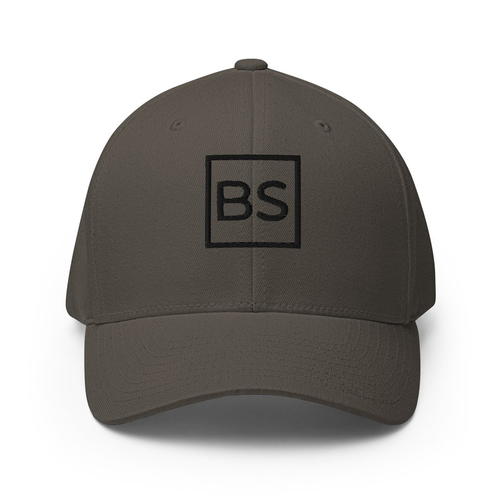 Black Square Golf Logo Flexfit Hat - Dark Grey - S/M