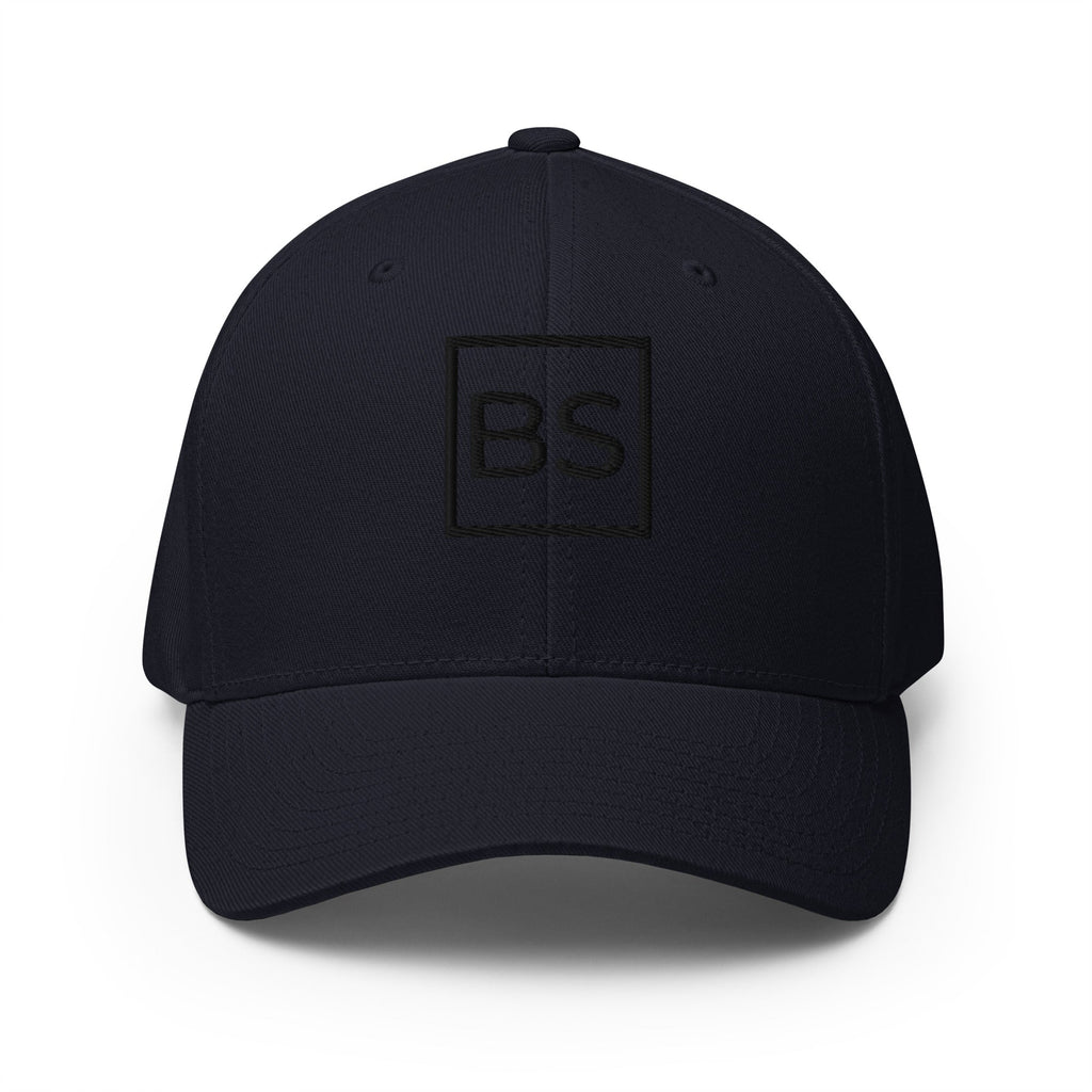 Black Square Golf Logo Flexfit Hat - Dark Navy - S/M