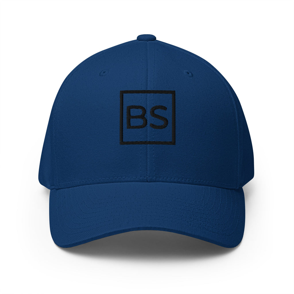 Black Square Golf Logo Flexfit Hat - Royal Blue - S/M