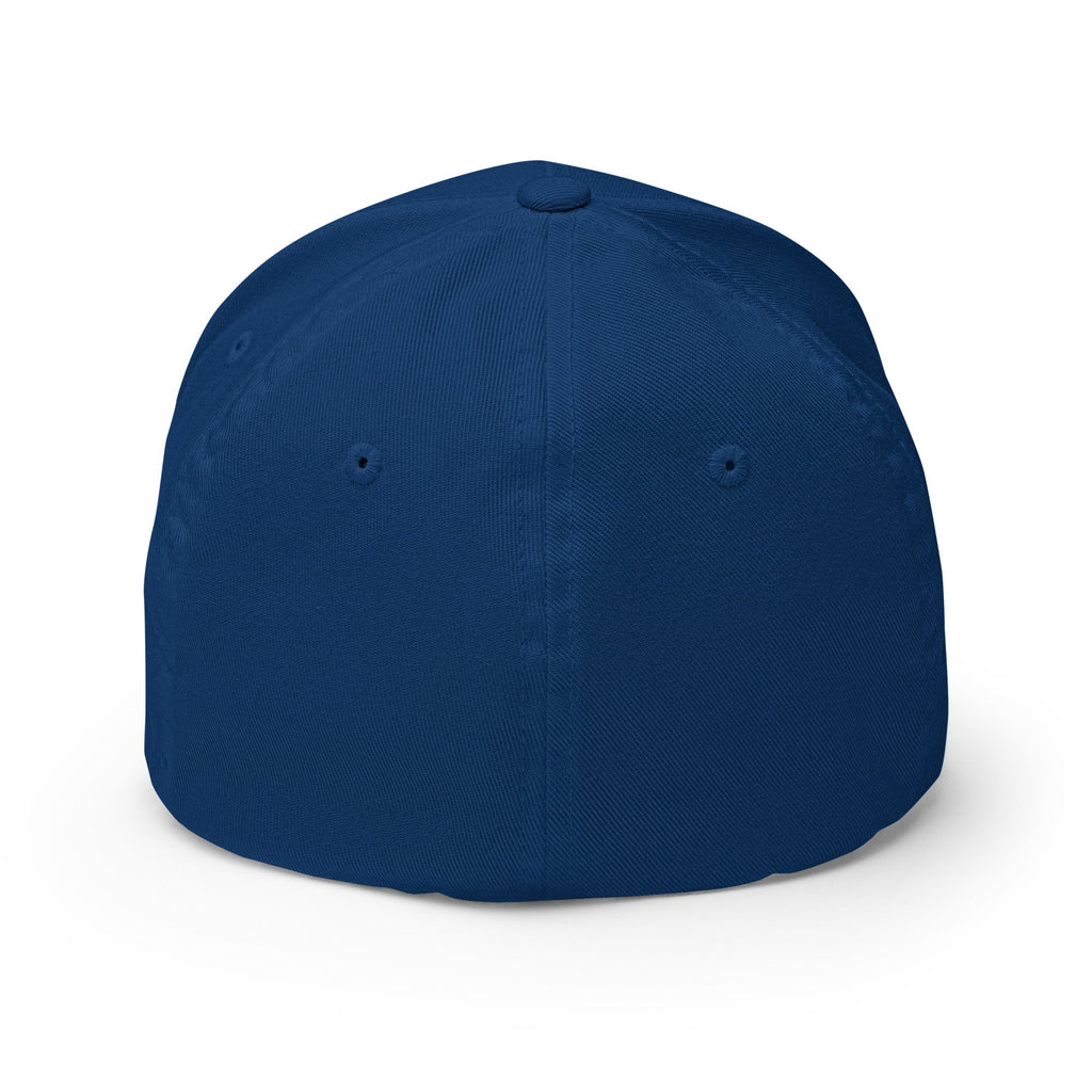 Black Square Golf Logo Flexfit Hat - Royal Blue - S/M