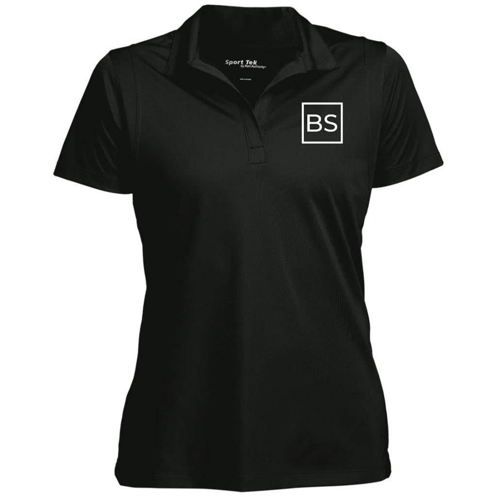Black Square golf Logo Ladies' Micropique Moisture-Wicking Polo - Black - X-Small