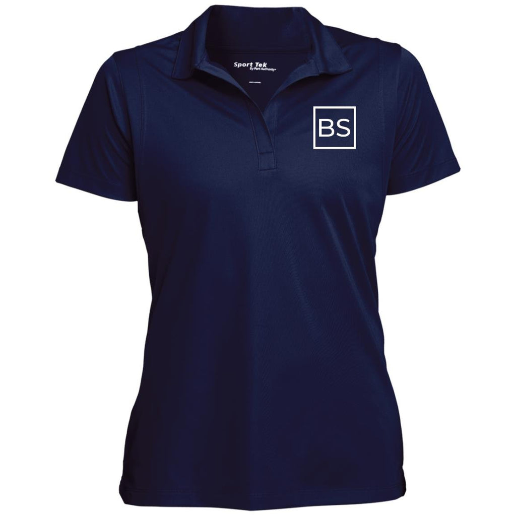 Black Square golf Logo Ladies' Micropique Moisture-Wicking Polo - True Navy - X-Small