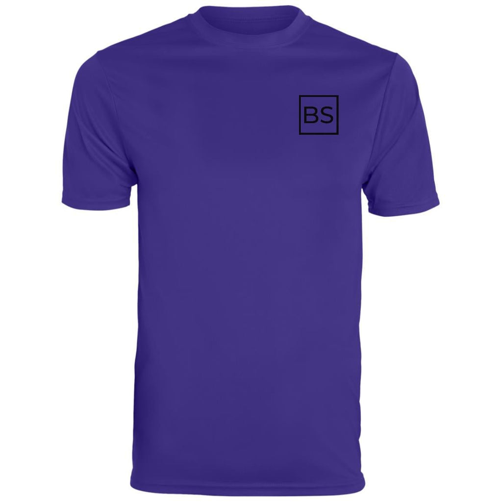 Black Square Golf Logo Men's Moisture-Wicking Performance Tee - Purple - S