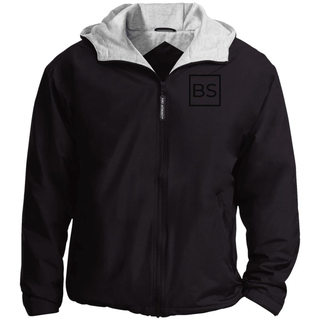 Black Square Golf Logo Nylon Rain Jacket - JP56 Team Jacket - Black/Light Oxford