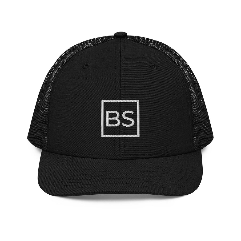 Black Square Golf Logo Trucker Cap - Black / Charcoal -
