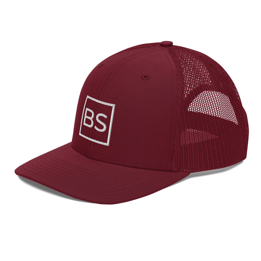 Black Square Golf Logo Trucker Cap - Cardinal -
