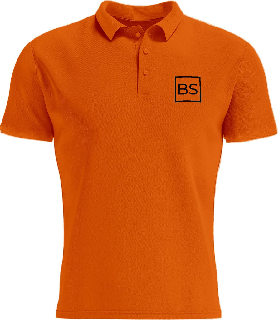 Black Square Golf Men's Logo Sport Polo Shirt - Texas Orange - S