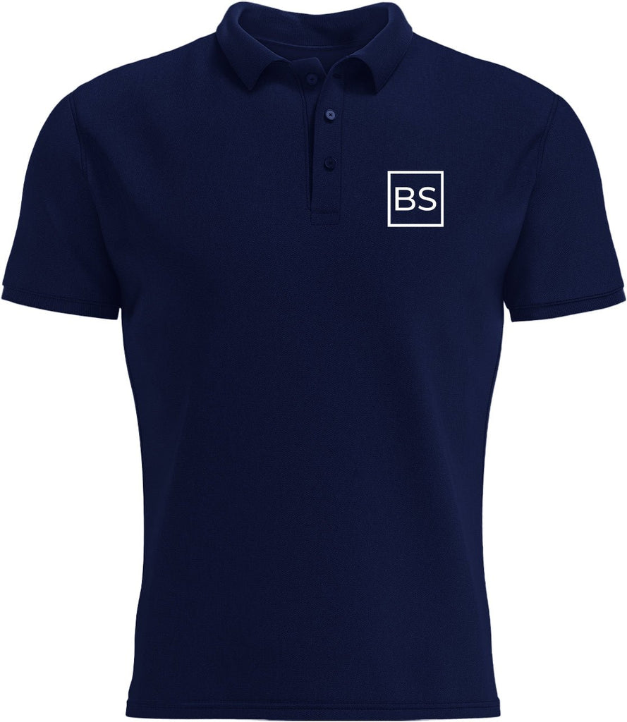 Black Square Golf Men's Logo Sport Polo Shirt - True Navy - M