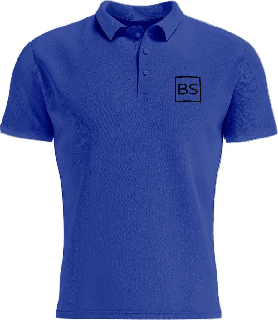 Black Square Golf Men's Logo Sport Polo Shirt - True Royal - M