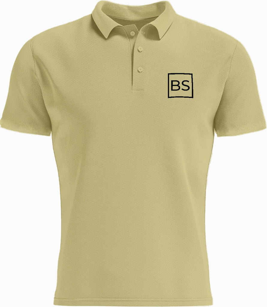 Black Square Golf Men's Logo Sport Polo Shirt - Vegas Gold - M