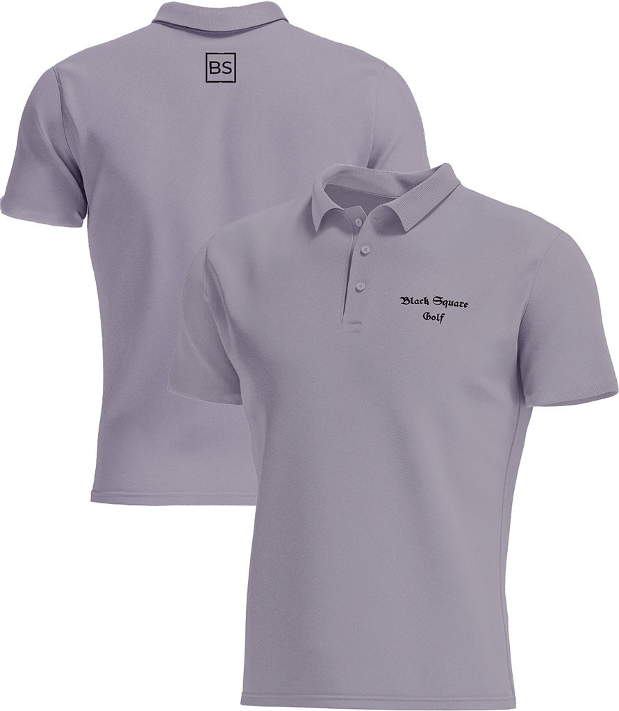 Black Square Golf Men's Sport Polo Shirt - Grey Concrete - S