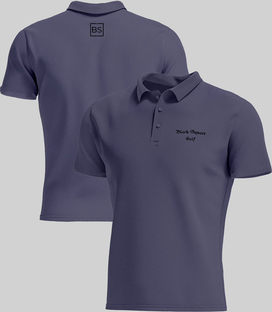 Black Square Golf Men's Sport Polo Shirt - Iron Grey - S