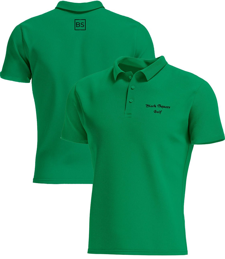 Black Square Golf Men's Sport Polo Shirt - Kelly Green - S