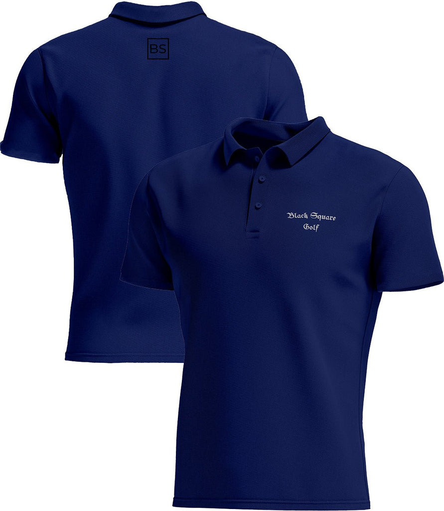 Black Square Golf Men's Sport Polo Shirt - True Navy - M