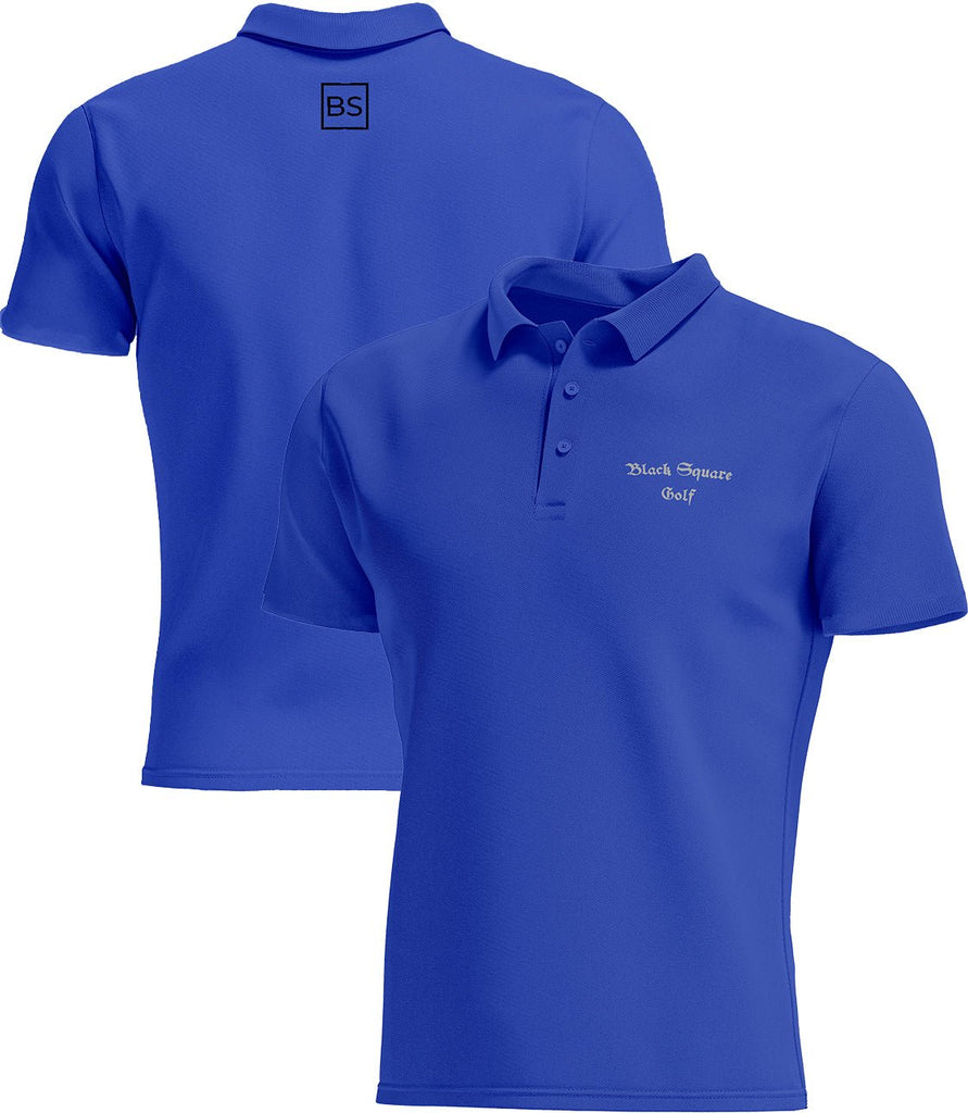 Black Square Golf Men's Sport Polo Shirt - True Royal - M
