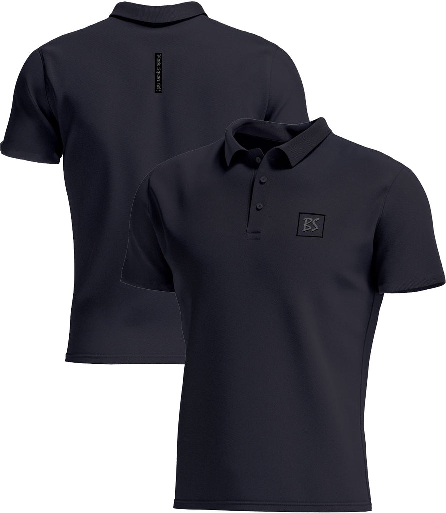 Black Square Golf Men's Style Tag Golf Polo - Iron Grey - S