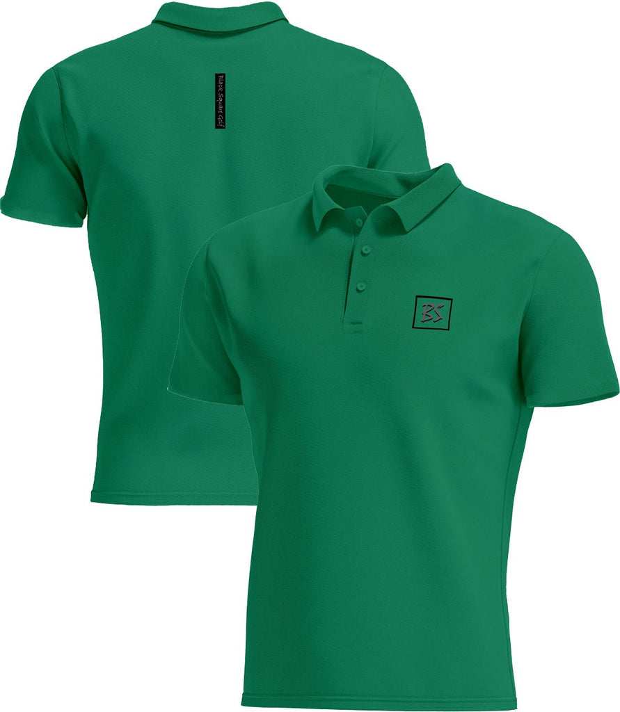 Black Square Golf Men's Style Tag Golf Polo - Kelly Green - S