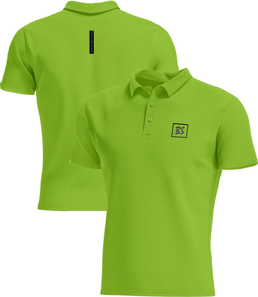 Black Square Golf Men's Style Tag Golf Polo - Lime Shock - S