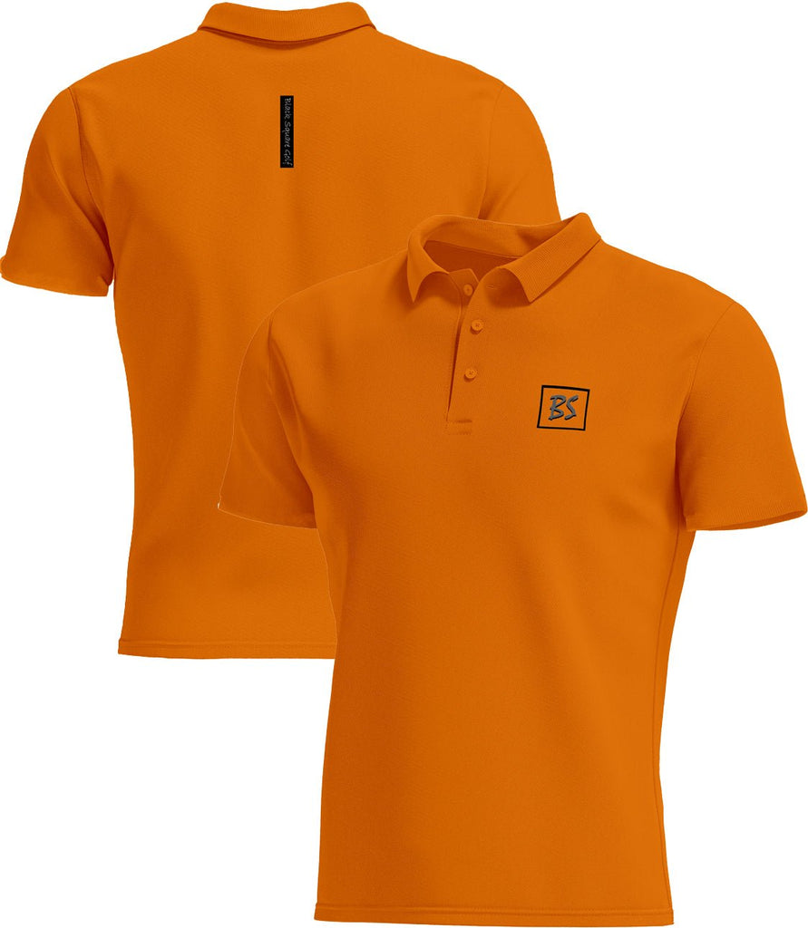 Black Square Golf Men's Style Tag Golf Polo - Texas Orange - M