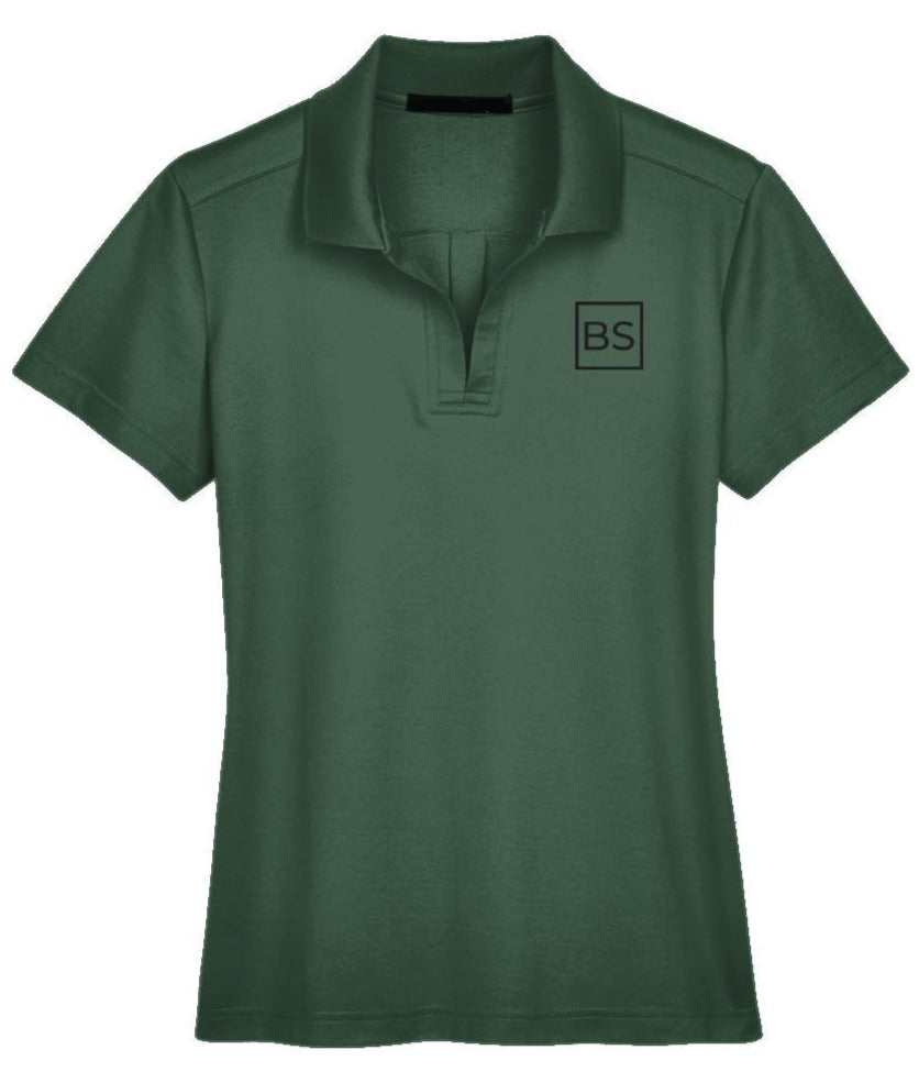 Black Square Golf Performance Ladies' Plaited Polo - xs - Forest