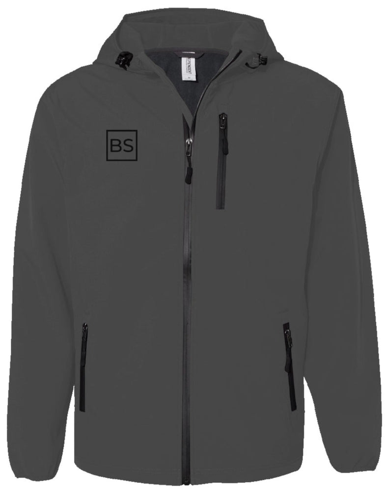 Black Square Golf Poly-Tech Soft Shell Jacket - xs - Graphite