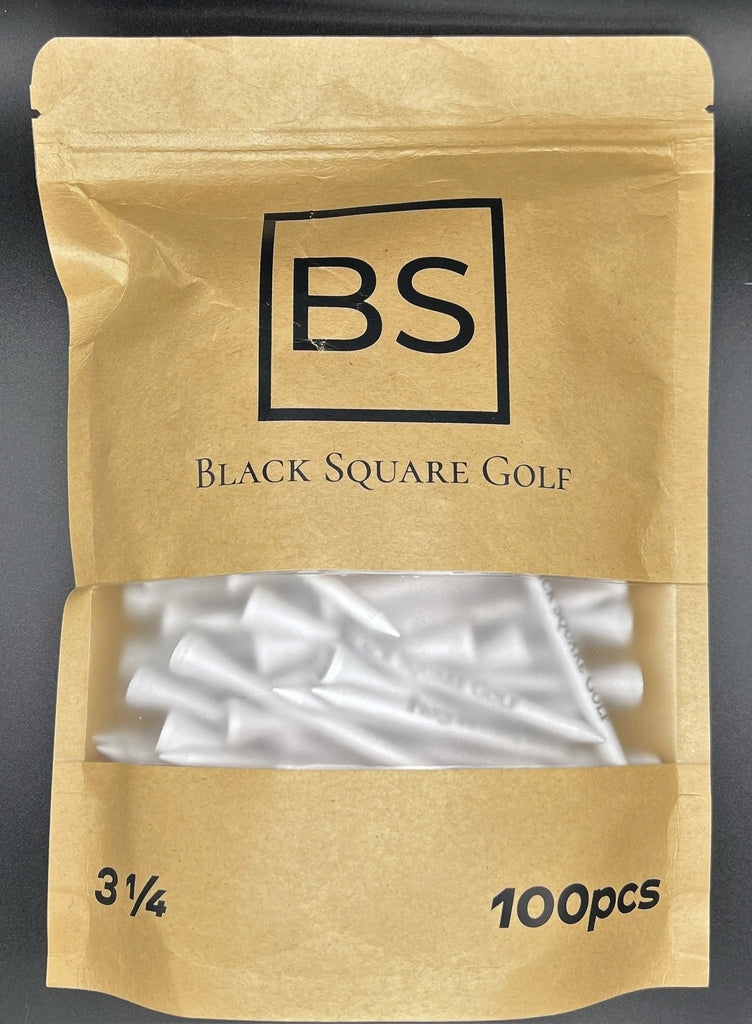 Black Square Golf Pro Length Wood Golf Tees - 3-1/4 in -