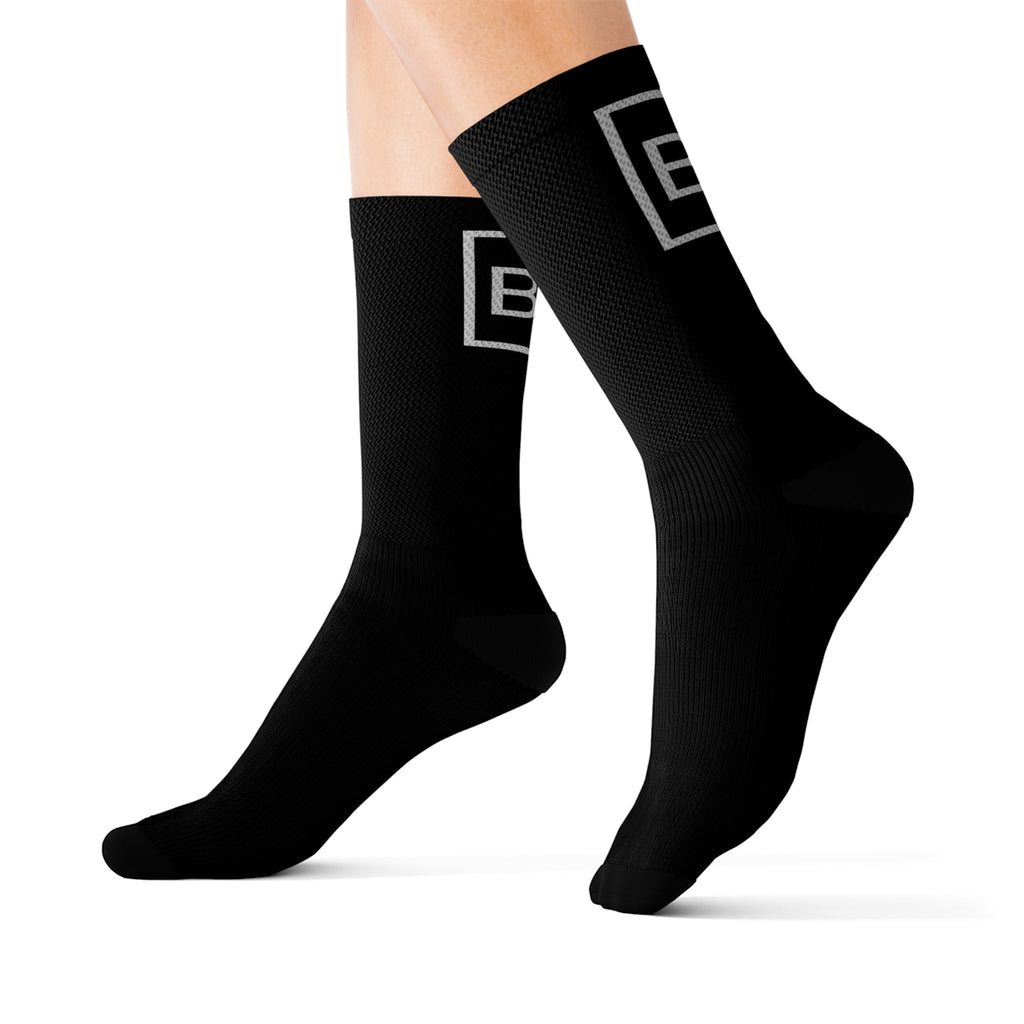 Black Square Golf Socks - L -