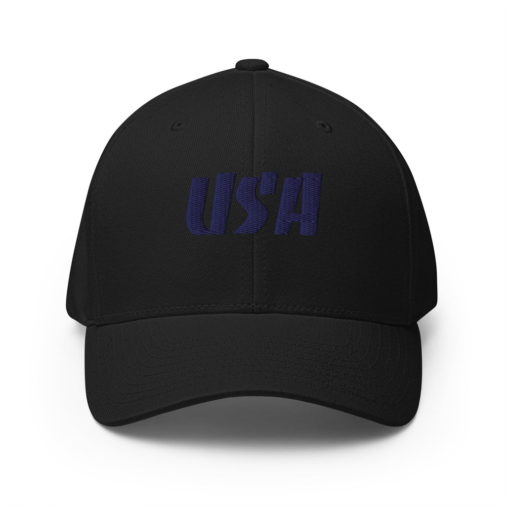 Black Square Golf Team USA Blue Hat - Black - S/M