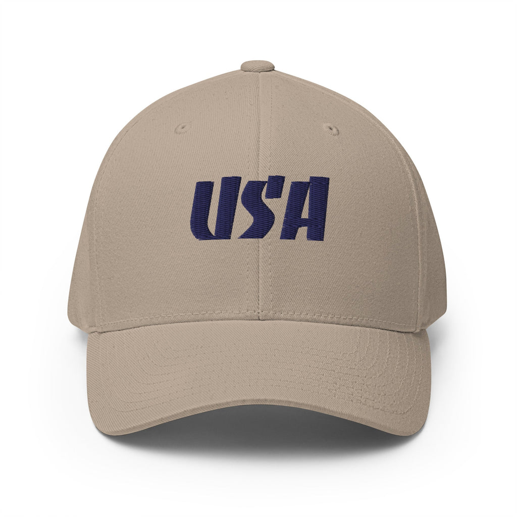 Black Square Golf Team USA Blue Hat - Khaki - S/M
