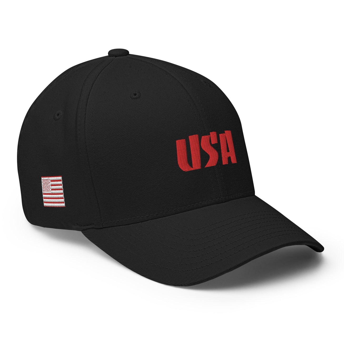 Black Square Golf Team USA Red Hat - Black - S/M