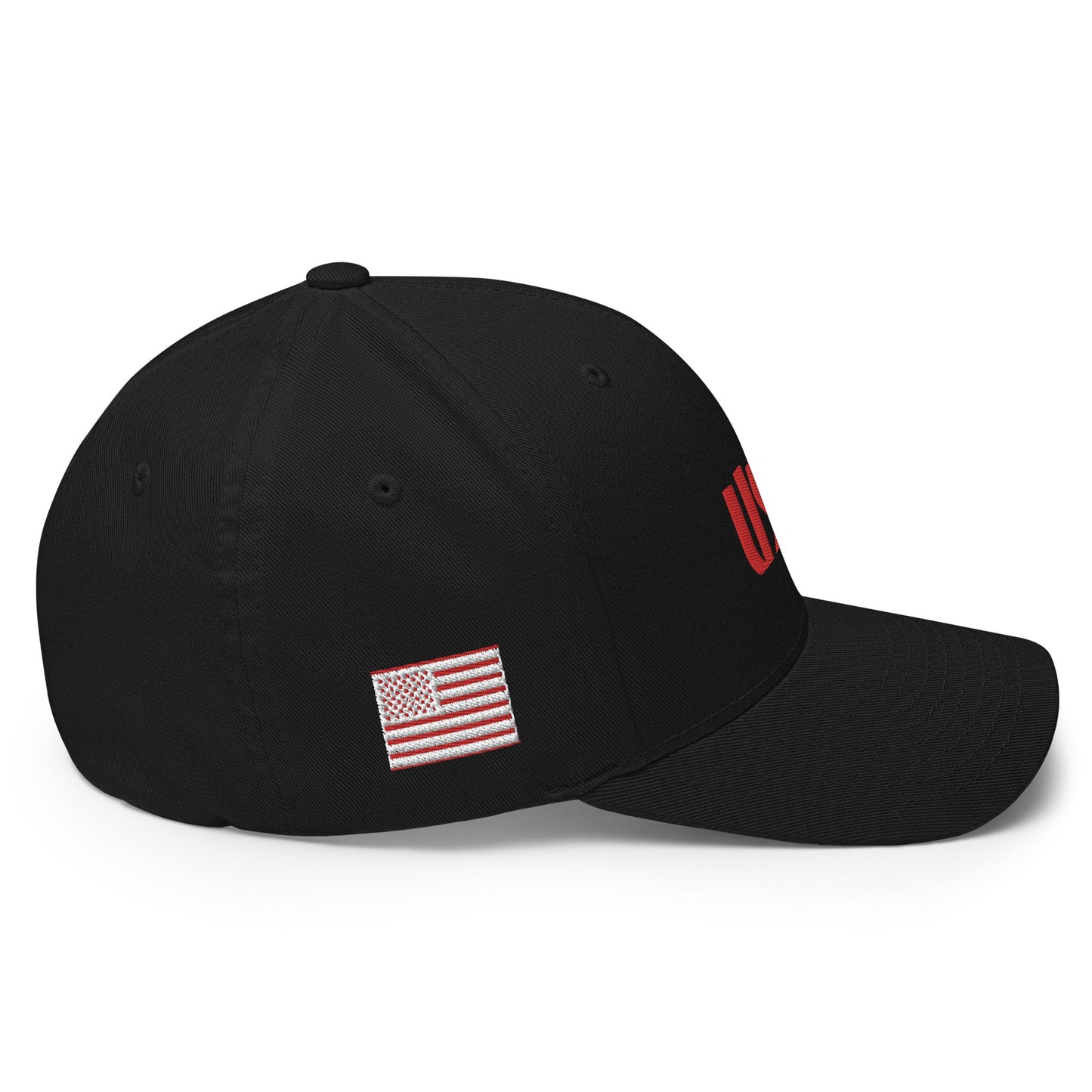Black Square Golf Team USA Red Hat - Black - S/M