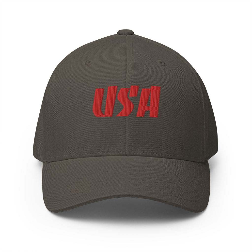 Black Square Golf Team USA Red Hat - Dark Grey - S/M