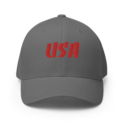Black Square Golf Team USA Red Hat - Grey - S/M