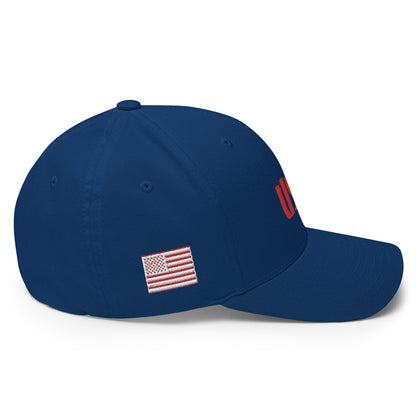 Black Square Golf Team USA Red Hat - Royal Blue - S/M