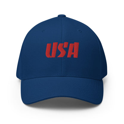 Black Square Golf Team USA Red Hat - Royal Blue - S/M