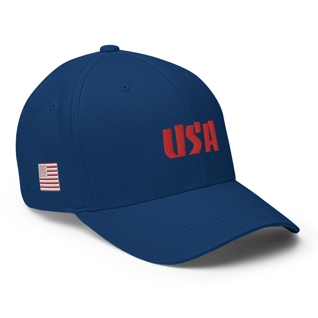Black Square Golf Team USA Red Hat - Royal Blue - S/M
