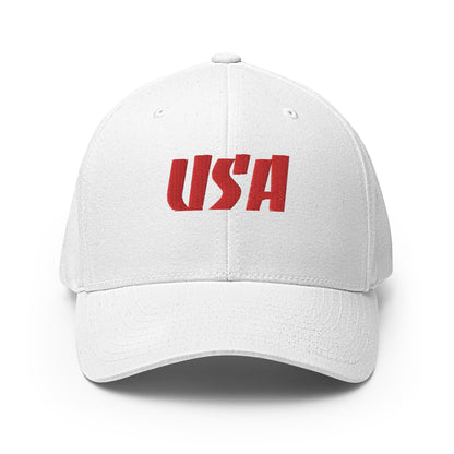 Black Square Golf Team USA Red Hat - White - S/M