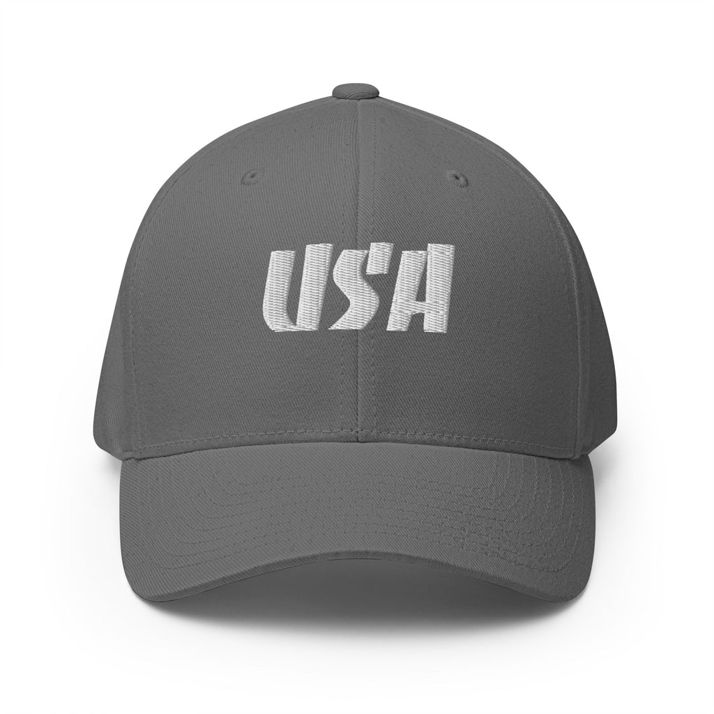 Black Square Golf Team USA White Hat - Grey - S/M