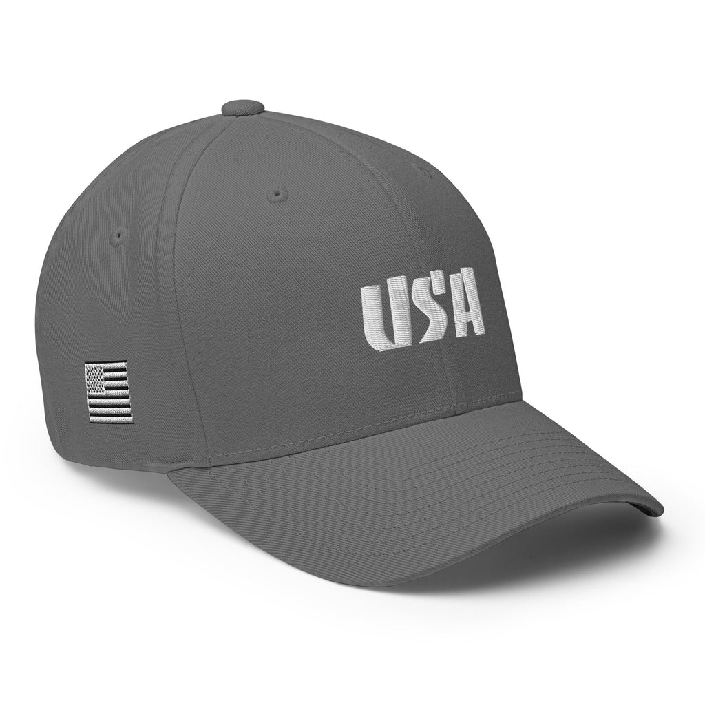 Black Square Golf Team USA White Hat - Grey - S/M