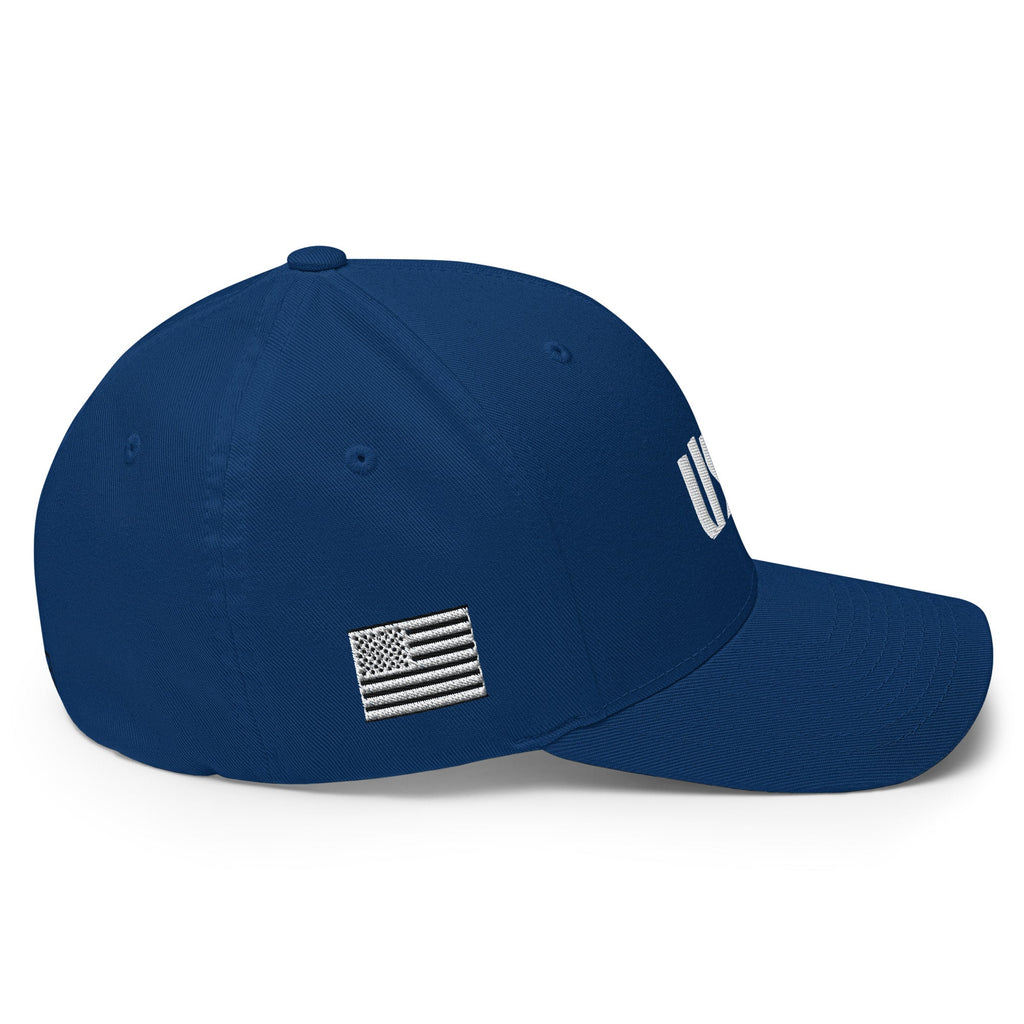 Black Square Golf Team USA White Hat - Royal Blue - S/M