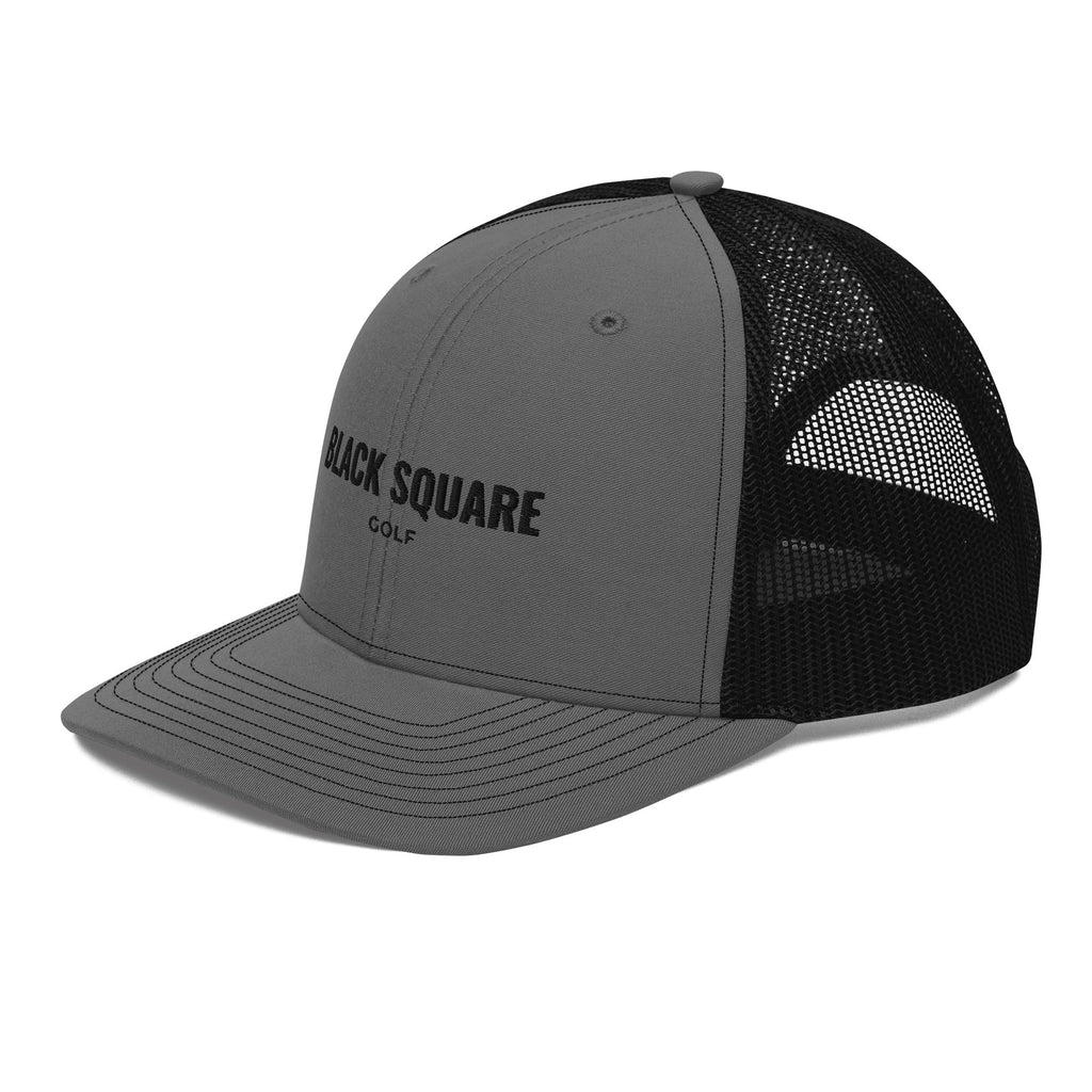 Black Square Golf Trucker Cap 2 - Charcoal/Black -