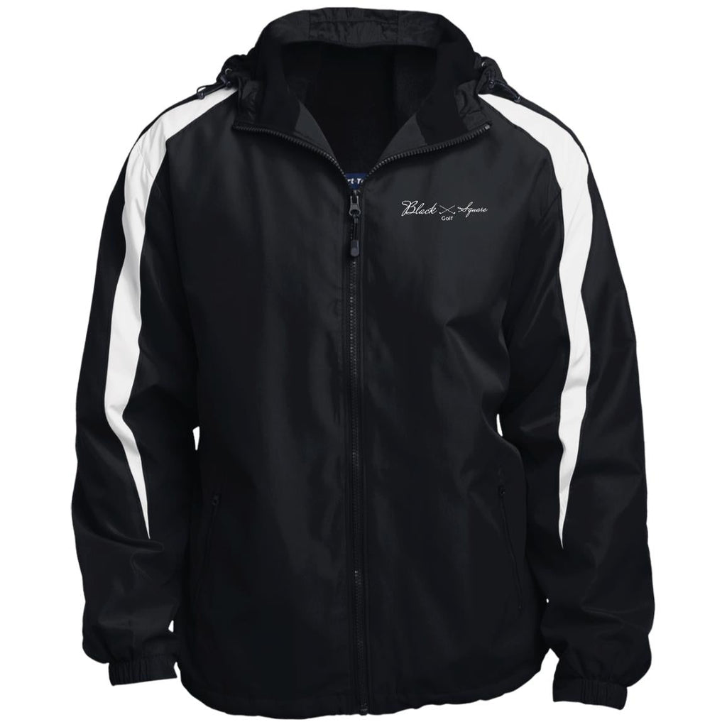 Black Square Golf X Fleece Lined Hooded Jacket - Black/White - S