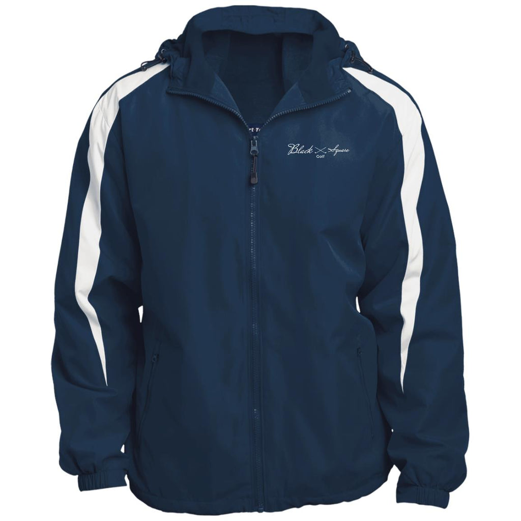 Black Square Golf X Fleece Lined Hooded Jacket - True Navy/White - S