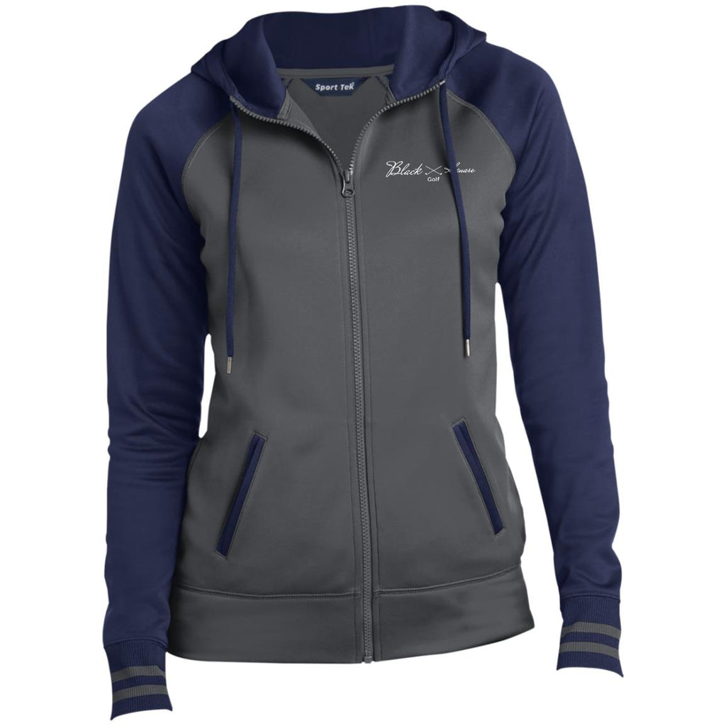 Black Square Golf X Ladies' Sport Full-Zip Hooded Jacket - Dark Smoke/Navy - X-Small