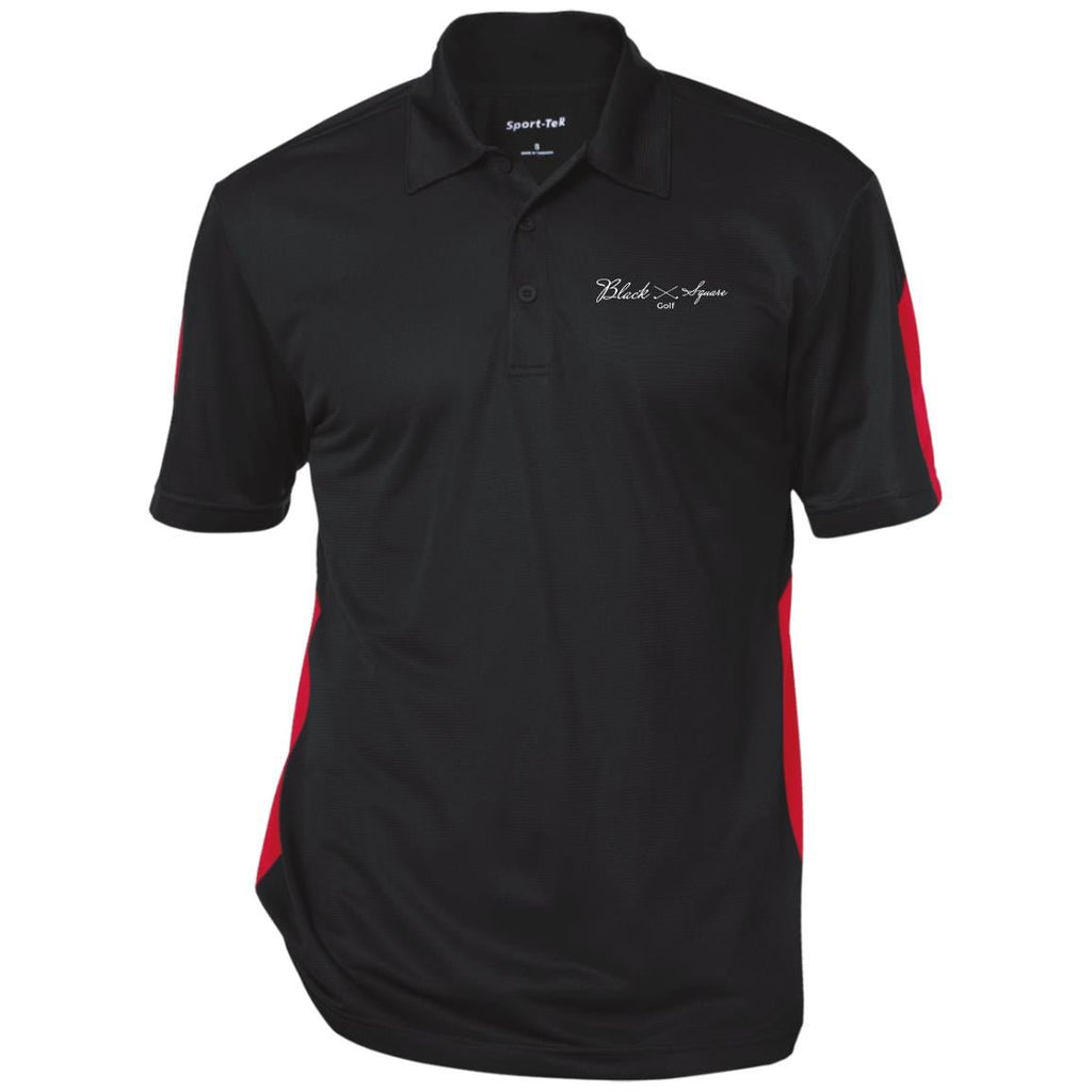 Black Square Golf X Performance Golf Polo - Black/True Red - S