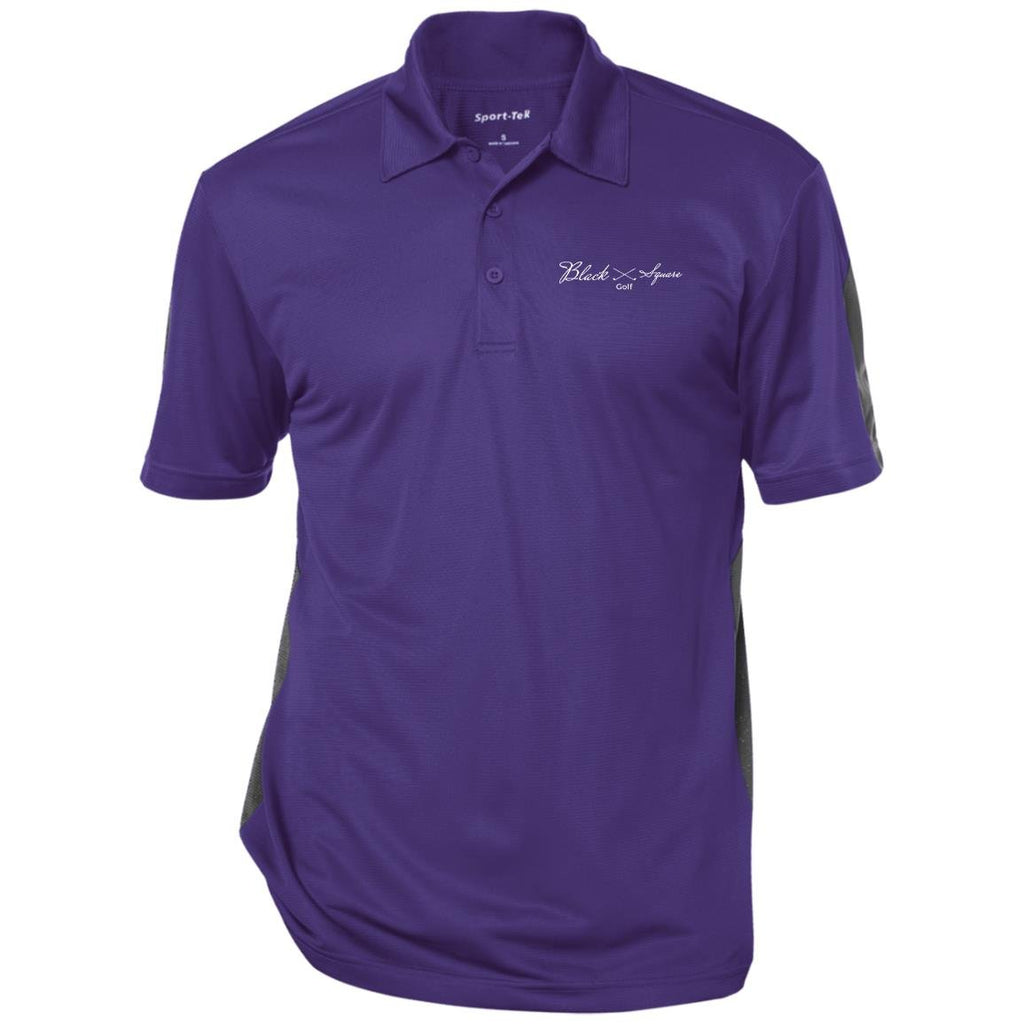 Black Square Golf X Performance Golf Polo - Purple/Gray - S