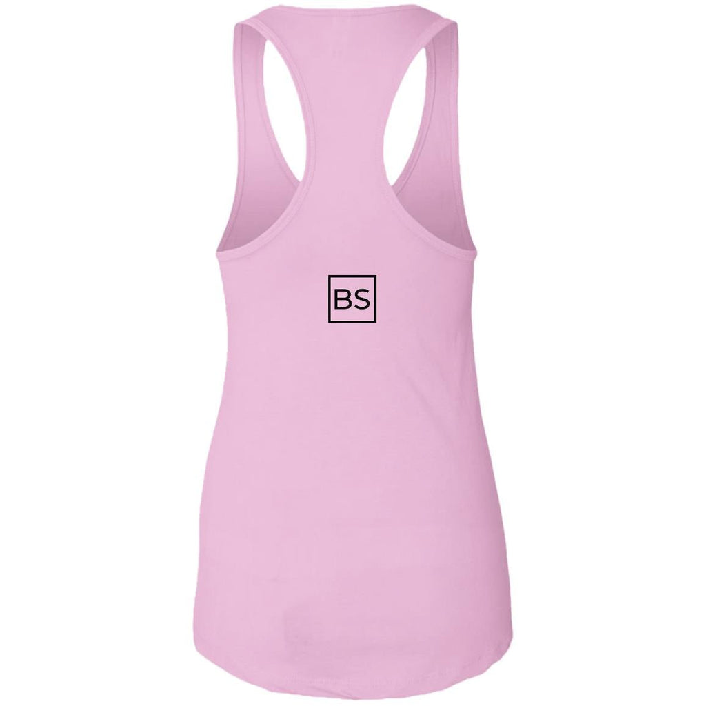 Black Square Ladies Ideal Racerback Tank - Lilac - X-Small